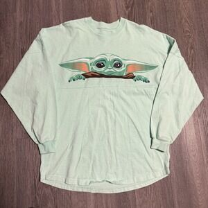 Disneyland Parks Star Wars The Mandalorian Grogu Green Adult Small Spirit Jersey